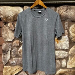 Gymshark Men’s Short Sleeve Shirt Gray Size Medium Workout Gym